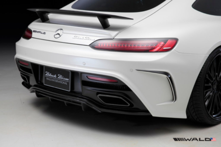 wald mercedes benz c190 amg gt gts black bison rear bumper 2015 2016 2017 2018