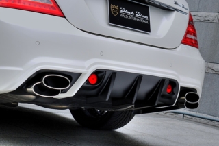 wald mercedes benz mbz w221 s550 s63 s65 black bison body kit rear bumper white 2010 2011 2012 2013