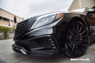 wald mercedes benz w222 s550 s63 s65 black bison body kit front bumper led 2014 2015 2016 2017