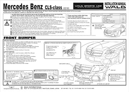 wald cls c218 black bison installation manual