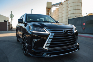 wald lexus lx570 standard sports line body kit front lip j11c wheels rims angle front 2016 2017 2018