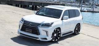 wald lexus lx570 standard sports line body kit front lip j11c wheels rims white 2016 2017 2018