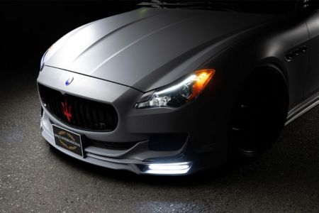 wald maserati quattroporte executive line body kit front spoiler led drl 2013 2014 2015 2016 2017 front angle