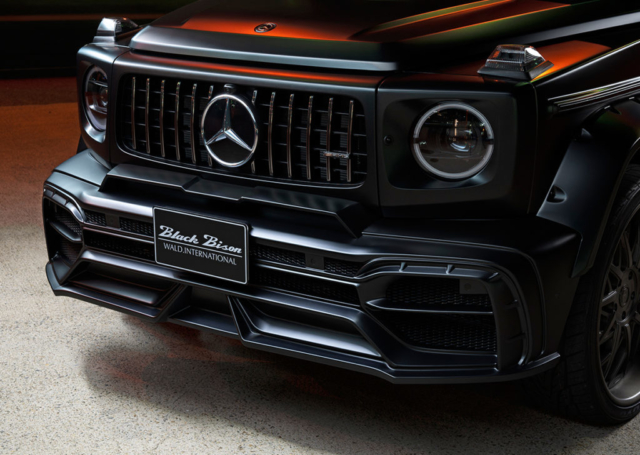 wald black bison w463a mercedes g class g63 g550 body kit front bumper angle black 2019 2020