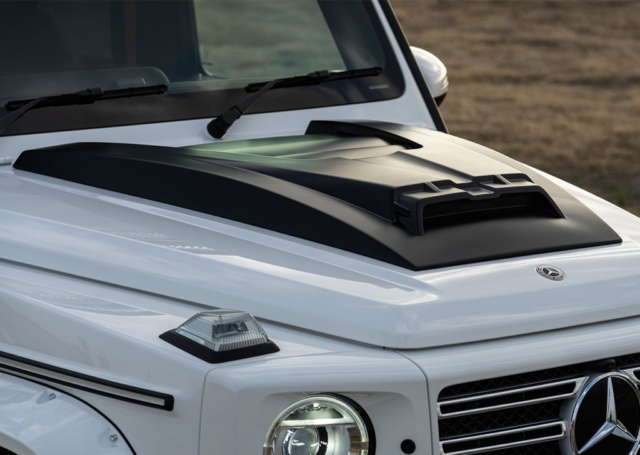 wald black bison w463a mercedes g class g63 g550 body kit hood panel white 2019 2020